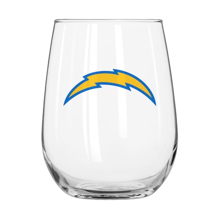 Logo Brands Los Angeles Chargers 16oz Satin Etch Curved Beverage Glass 626-G16CB-10